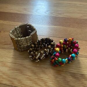 Chunky Wood Bracelets